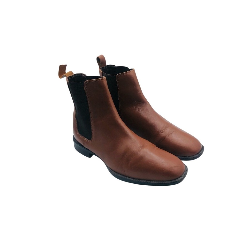 ASOS women's Brown leather‎ ankle boots, size UK 4 US 6